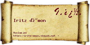 Iritz Ámon névjegykártya